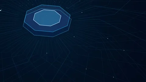 Abstract Cyber Core Technology Background With Circuit Lines And Particles Stock Footage 341176635