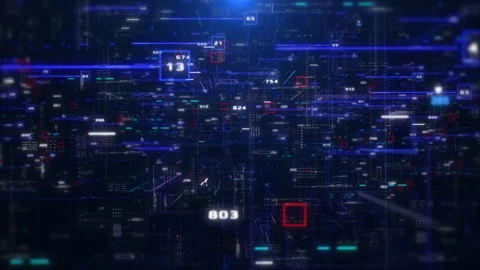 Abstract Cyber Defense Digital Data Network Monitoring Dashboard Видео 317015134