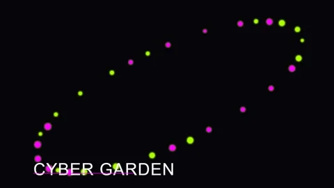 Abstract Cyber Garden Concept Animation with Futuristic Digital Background Te Stock Footage 337655912