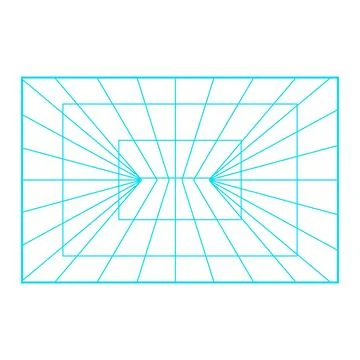 Abstract cyber grid creating digital tunnel perspective Stock Illustration