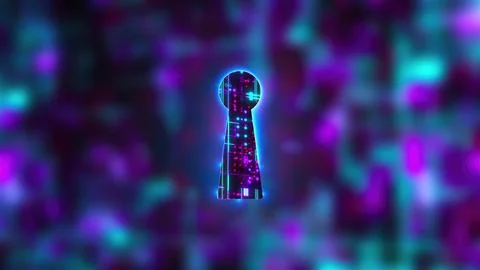 Abstract cyber keyhole 库存插图