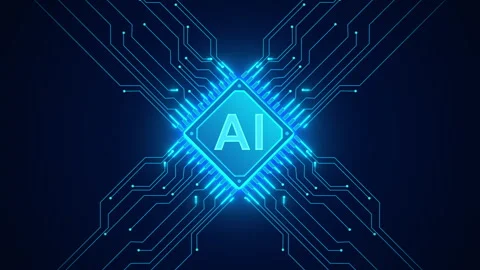 Abstract cyber security with AI chip concept Protection of information in th Stock Footage 336064056