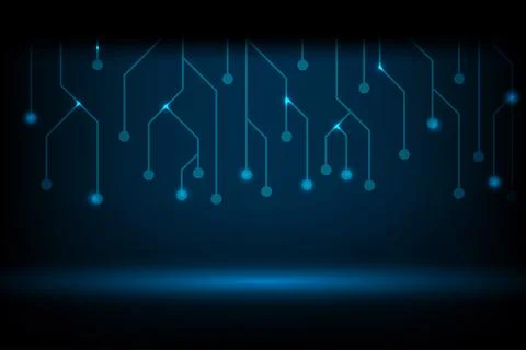 Abstract cyber security circuit digital lines technological background Illustrazione stock
