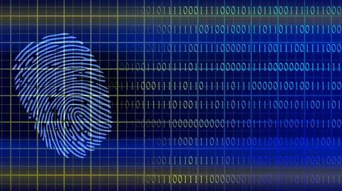 Abstract cyber security concept - graphic elements combined with binary code Stock Illustration