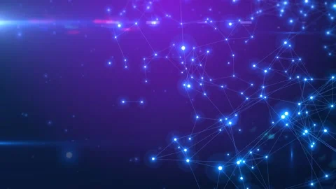 Abstract cyber security lines and matrix node system Stock Footage 164426133