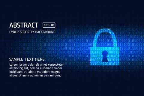 Abstract Cyber Security Technology Background Stock Illustration