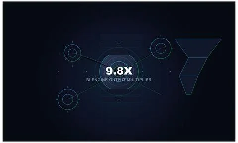 Abstract Cyber Tech BI Data Multiplier Animation Stock Illustration
