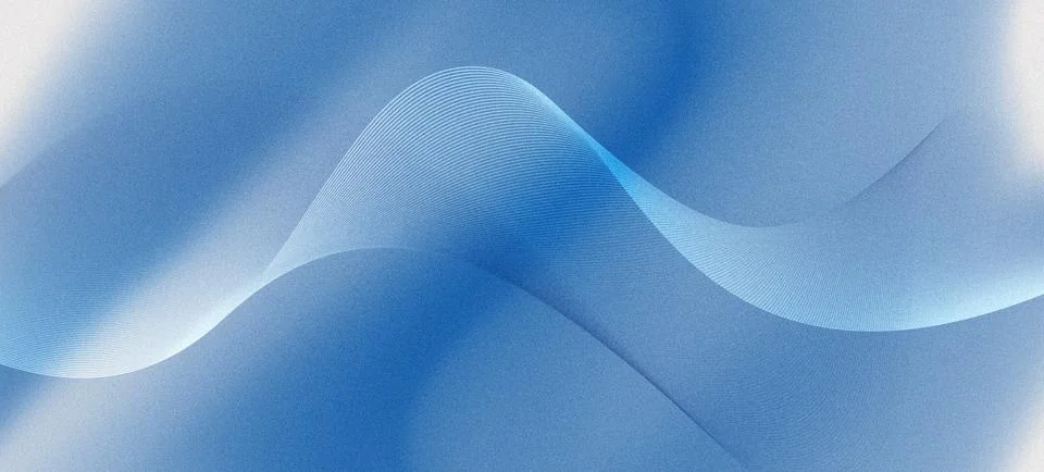Abstract Cyber Technology Background with Blue Particle Motion and Glowing Stock Illustration