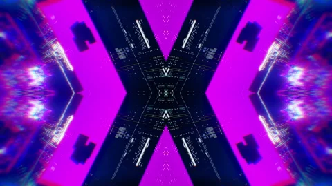 Abstract Cyber Technology VJ Loop Vidéo 124562480