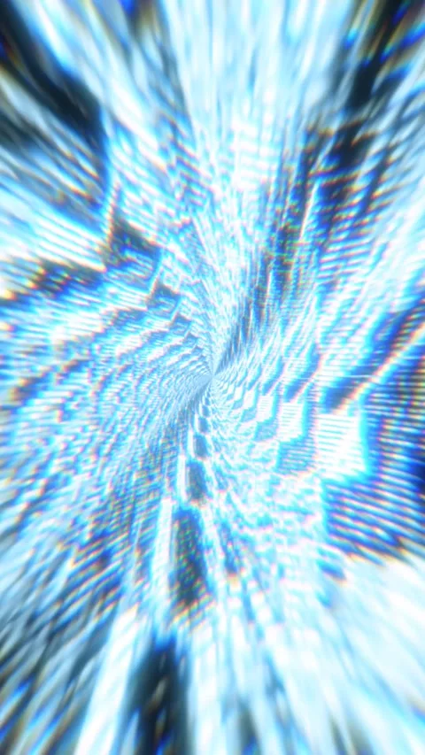 Abstract Cyber Vortex Tunnel Dynamic Motion Background Stock Footage 345653566