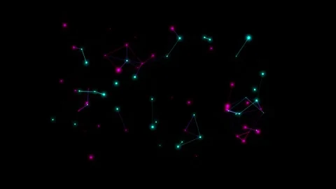 Abstract Cybernetic Neural Data Matrix Seamless Loop Stock Footage 344090291