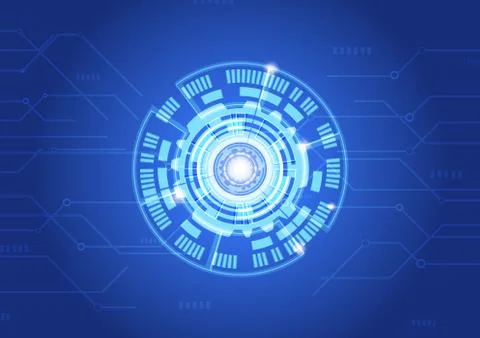 Abstract cybernetic technology circuit background vector Stock Illustration
