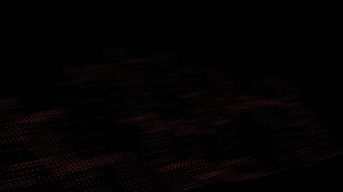 Abstract cyberpunk animation with particles Stock Footage 158242240