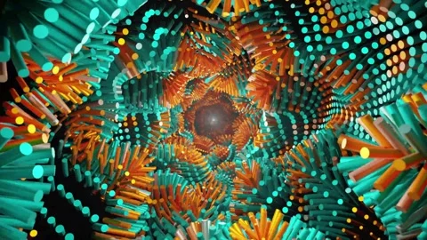 Abstract Cyberpunk Geometric Pattern Loop Stockbeeldmateriaal 348863336