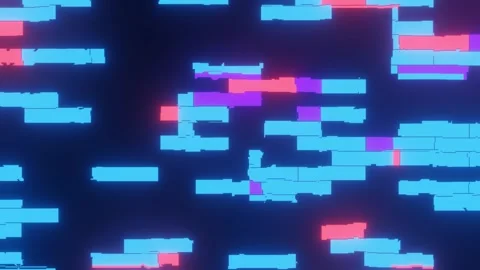 Abstract cyberpunk glitch neon synthwave color seamless loop background Stock Footage 339404180