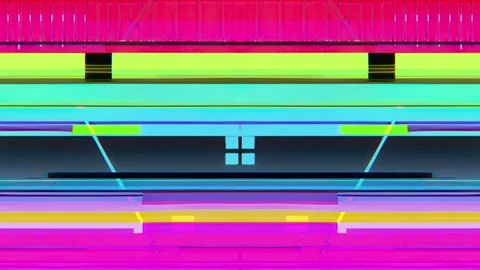 Abstract Cyberpunk Hi-Tech Glitch Geometric Pattern Seamless Visuals Stock Footage 315416145