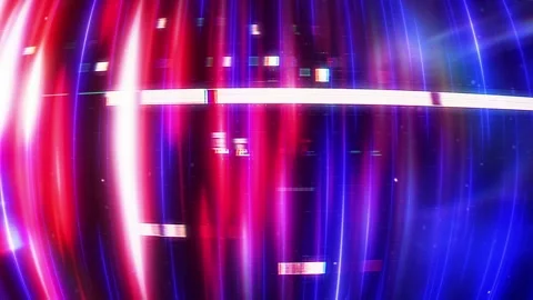 Abstract Cyberpunk Neon Light Trails with Digital Glitch Effect Видео 344252346