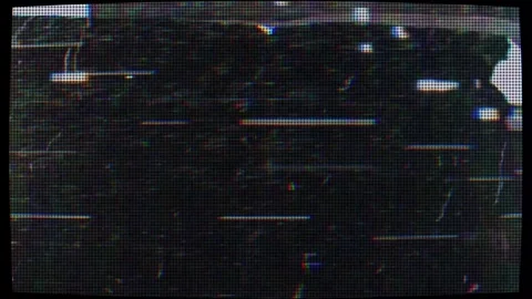 Abstract Cyberpunk Style Digital Glitch Transition with CRT Monitor Noise Stock Footage 339439635