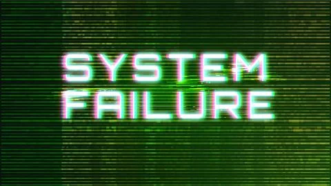 Abstract Cyberspace Background. System Failure Screen Vector Stock Illustration