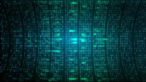 Abstract Cyberspace BG. Digital Binary Code Screen Stock Illustration