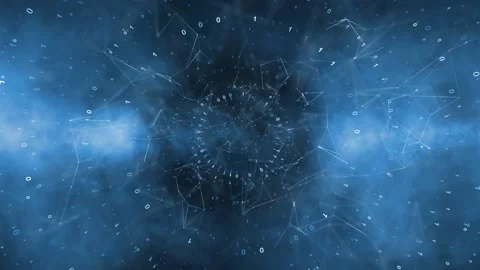 Abstract cyberspace binary numbers network Vídeo Stock 147555379