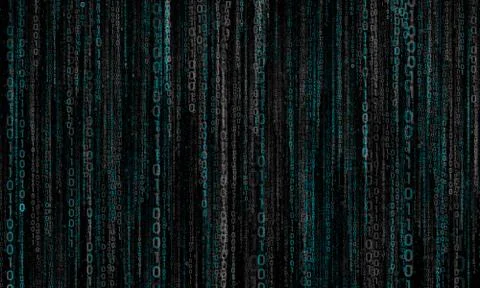 Abstract cyberspace with digital binary lines イラスト素材
