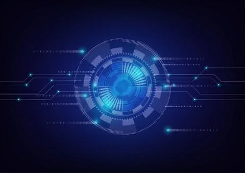 Abstract cyberspace digital technology background Stock Illustration