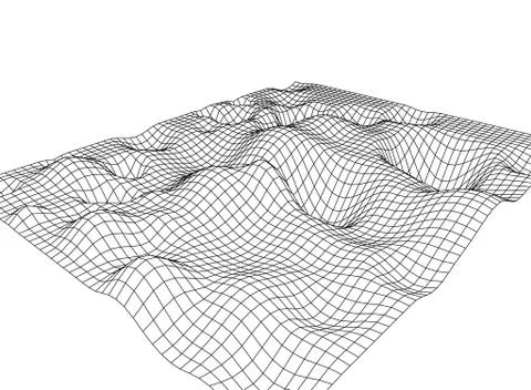 Abstract cyberspace landscape. Vector frame background country. cancellated p Stock Illustration