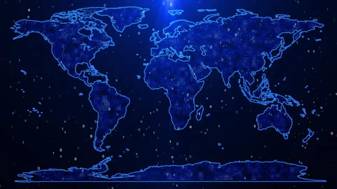 Abstract Cyberspace Lines Connecting Data Global Network Connection Stock Footage 335916696