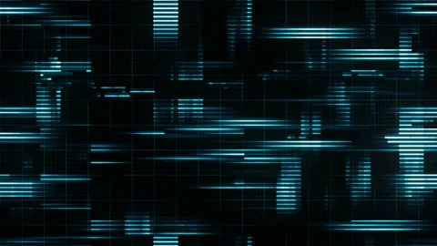 Abstract cyberspace texture with moving particles. Видео 100721259