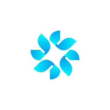 Abstract cycle logo twisted blue vector design Stock Illustration