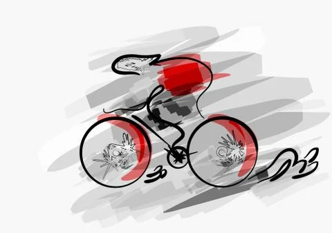 Abstract cycling Stock Illustration