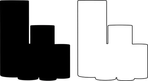 Abstract cylinder shapes Stock Illustration