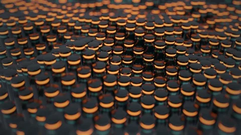 Abstract Cylinder surface Wave loop Vidéo 128365951