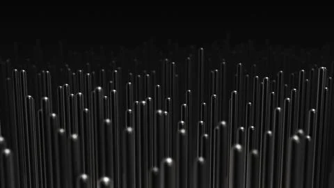 Abstract Cylinders black background 3D render イラスト素材
