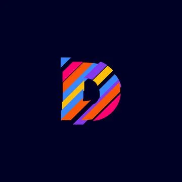 Abstract D Letter logo volume design template Stock Illustration