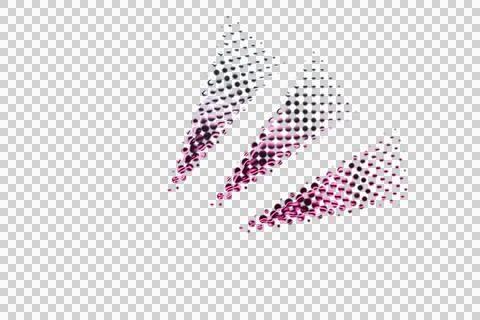 Abstract of a D N A double helix with pink and white strands on black background Stock Illustration