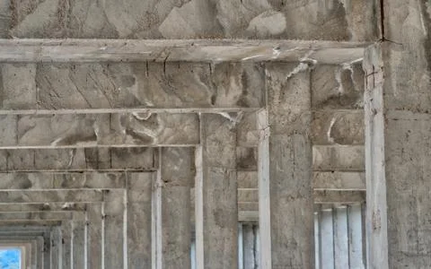 Abstract damage cement columns Stock Photos