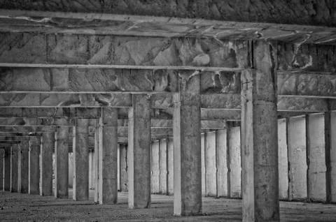 Abstract damage cement columns Stock Photos