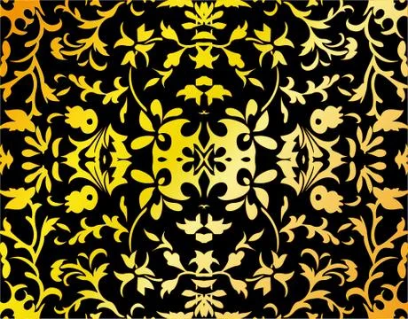 Abstract damask background Stock Illustration