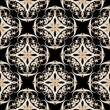 Abstract damask vector seamless pattern. Stock-Illustration