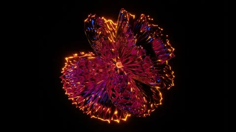 Abstract Dance of Abstract Fluid Glowing Neon VJ Loop Stock-Footage 271151266