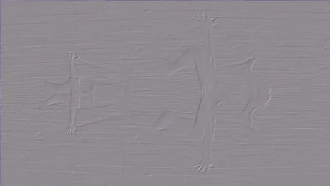 Abstract Dance In Grey Stone Art On Stationary Front View Stock Footage 83924784