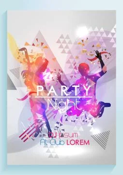 Abstract Dance Music Poster  - Vector Illustration Stock Illustration