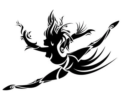 Abstract dancer Stock Illustration