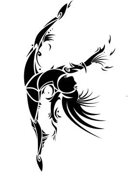 Abstract dancer Stock Illustration