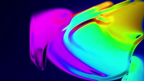 Abstract Dancing Liquid Iridescent Gradient Color Motion Background Vídeos de archivo 334091739