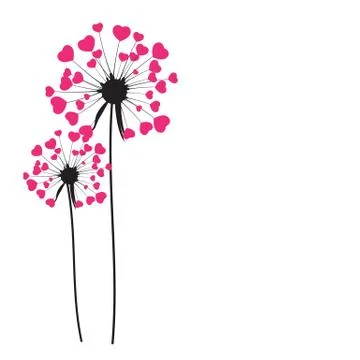 Abstract Dandelion Background Illustration isolated on white Ilustração Stock