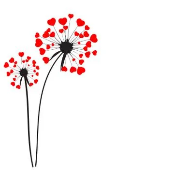 Abstract Dandelion Background Illustration on white background Ilustração Stock