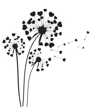 Abstract Dandelion Background Illustration on white background Ilustração Stock